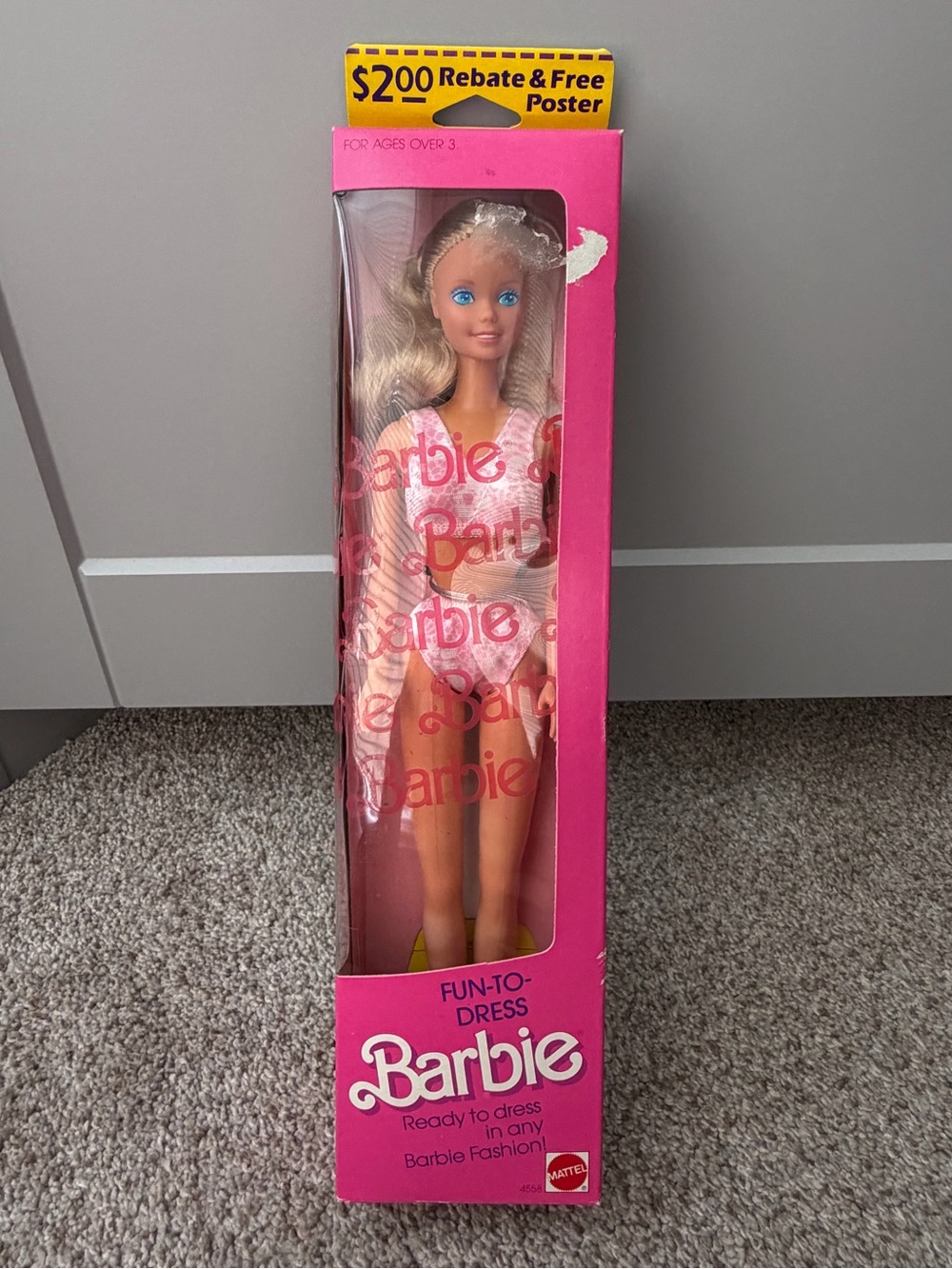 Vintage 1987 Mattel Fun-to-Dress Barbie